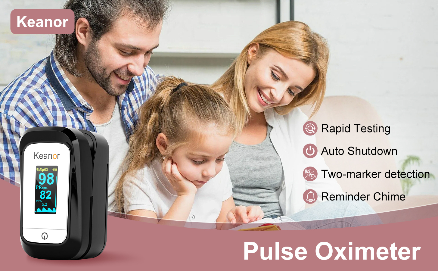O2 Finger Moniter Pulse Oximeter Heart Rate Oxygen Monitor with Rotating TFT Display ...